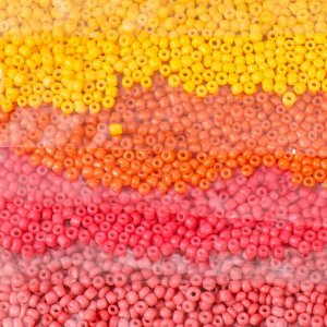 Бисер круглый 12/0 «Оттенки осени», 8 цветов x 10 г, 20x8 см