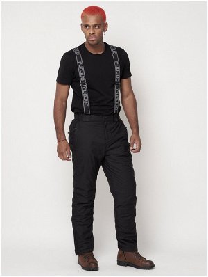 Полукомбинезон брюки горнолыжные мужские (48, черный)