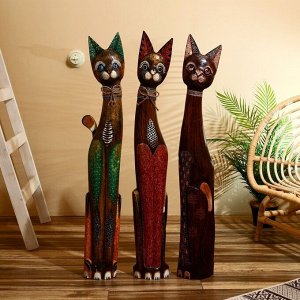 Сувенир «Кошка», 100 см, дерево, МИКС