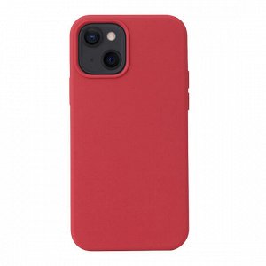 Чехол iPhone 13 Mini Liquid Silicone MagSafe FULL (красно-пурпурный)