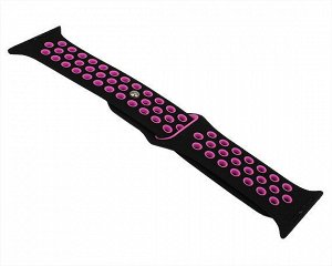 Ремешок Watch Series 42mm/44mm/45mm силиконовый Nike band черный/фиолетовый #6