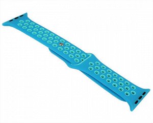 Ремешок Watch Series 42mm/44mm/45mm силиконовый Nike band голубой #22