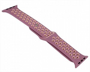 Ремешок Watch Series 42mm/44mm/45mm силиконовый Nike band фиолетовый/розовый #24