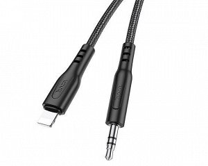 AUX Hoco UPA18 Lightning - 3.5мм, 1м, черный