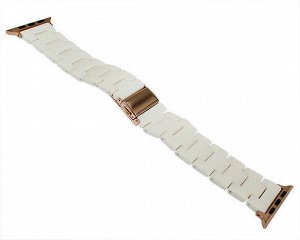 Ремешок Watch Series 42mm/44mm/45mm Ceramic gum summer (пластик) белый