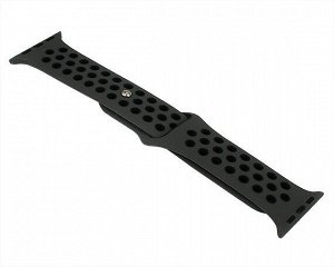 Ремешок Watch Series 38mm/40mm/41mm силиконовый Nike band черный #14