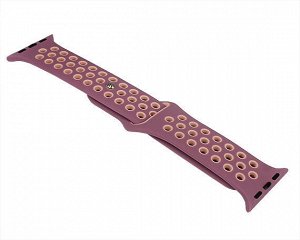 Ремешок Watch Series 38mm/40mm/41mm силиконовый Nike band фиолетовый/розовый #24