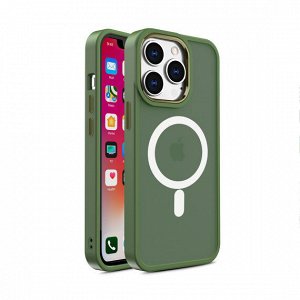 Чехол iPhone 14 Plus Matte Case MagSafe (зеленый)