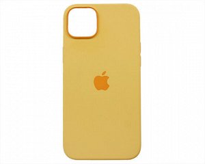 Чехол iPhone 14 Plus Silicone Case MagSafe hi-copy, с яблоком, желтый