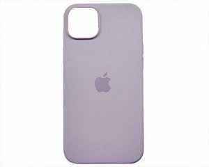 Чехол iPhone 14 Plus Silicone Case MagSafe hi-copy, с яблоком, лиловый