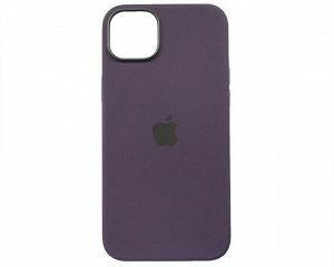 Чехол iPhone 14 Plus Silicone Case MagSafe hi-copy, с яблоком, фиолетовый