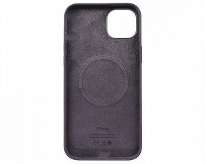 Чехол iPhone 14 Plus Silicone Case MagSafe hi-copy, с яблоком, фиолетовый