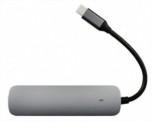 Type-C HUB Kstati BX5H 5 в 1 (Type-C - HDMI+USB3.0+USB2.0+SD+TF) серый