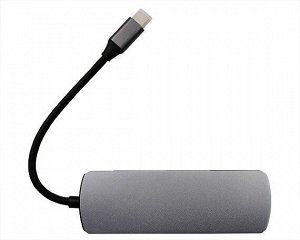 Type-C HUB Kstati mate8 8 в 1 (Type-C -
USB3.0*3+HDMI+AUDIO3.5mm+SD
+TF+PD) серый