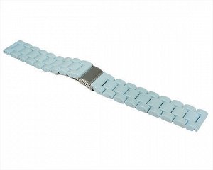 Ремешок Samsung/Huawei/Amazfit Bip/GTS 20mm 3-bead пластик голубой