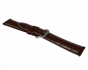 Ремешок Samsung/Huawei/Amazfit Bip/GTS 20mm crocodile leather band кожаный коричневый #1