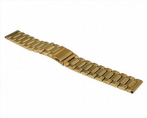 Ремешок Samsung/Huawei/Amazfit Bip/GTS 20mm cheap 3-bead металл золото