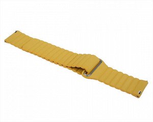 Ремешок Samsung/Huawei/Amazfit Bip/GTS 20mm leather loop желтый #3