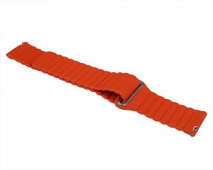 Ремешок Samsung/Huawei/Amazfit Bip/GTS 20mm leather loop оранжевый #8