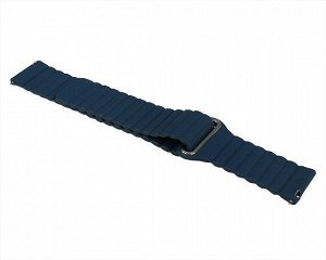 Ремешок Samsung/Huawei/Amazfit Bip/GTS 20mm leather loop темно-синий #16