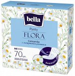 Белла Женские прокладки ежедневные Bella Flora Camomile с экстрактом ромашки 70 шт в упаковке