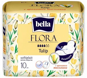 Белла, Женские прокладки гигиенические впитывающие Bella Flora Тюльпан, 10 шт