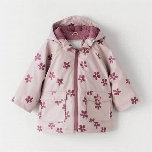 Куртка розовая с розовыми цветами