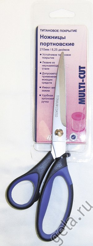 Ножницы для шитья и хобби с титановым покрытием, 21 см