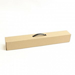 Коробка-тубус (5шт) с зацепами и ручкой 70*70*520 мм, бурая