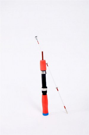 Удочка зимняя для блеснения MONSTOR, 60 см., штекерная, с красной неопреновой ручкой, шт.