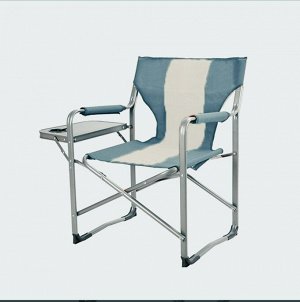 Кресло PREMIUM В90*Ш50*Г60,складное,с подлокот,столик,металл.,до 130 кг,цв. синий(37-018)