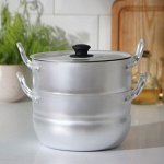 Кастрюля-пароварка, 2,5 л, металлическая крышка, цвет хромированный