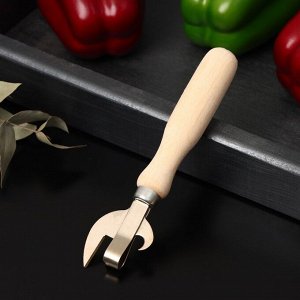 Нож консервный с деревянной ручкой без заклёпок «Традиционный», 15,5?3,7 см