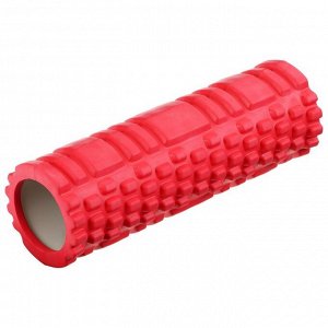Роллер для йоги 30 х 10 см,  массажный, цвет красный
