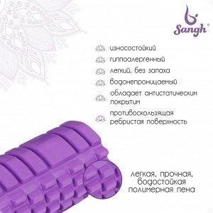 Роллер для йоги 2 в 1, 33 х 13 см и 30 х 9 см, цвет фиолетовый