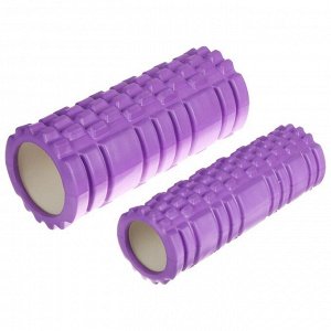 Роллер для йоги 2 в 1, 33 х 13 см и 30 х 9 см, цвет фиолетовый