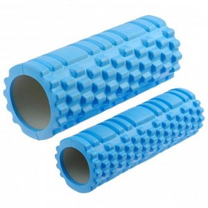 Роллер для йоги, 2 штуки: 33 ? 13 см и 30 ? 9 см, цвет голубой