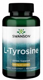 Тирозин Swanson L-Tyrosine 500мг - 100 капс.