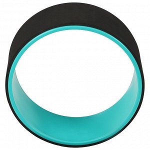Йога-колесо «Лотос» 33 ? 13 см, цвет мятный/чёрный