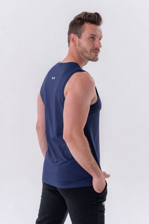 Мужская майка NEBBIA Functional Sporty Tank Top "Power" (Цвет тёмно-синий)(322)