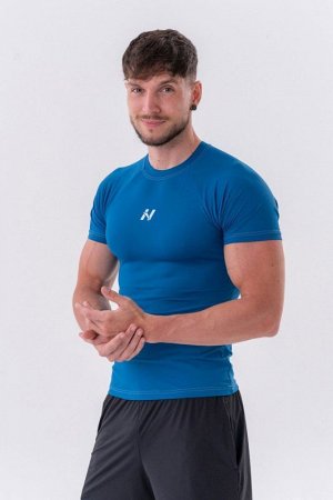 Мужская футболка NEBBIA Functional Slim-Fit T-shirt (Цвет синий)(324)