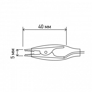 Зажимы-крокодилы Rexant 5 А, 40 мм с проводом, набор 10 пар
