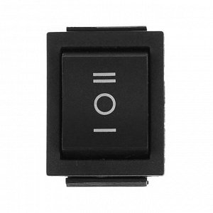 СИМА-ЛЕНД Кнопка - выключатель, трехпозиционный, 250 Вт, 15 А, 6 с, черный с нейтралью