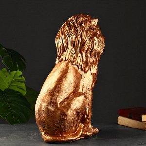 Фигурка «Лев сидящий», гипс под бронзу, 54x39x24 см