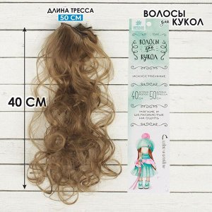 Школа талантов Волосы - тресс для кукол «Кудри» длина волос: 40 см, ширина:50 см, №18Т
