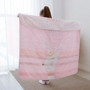 Полотенце детское Крошка Я "Magic" 95х100±5 см, цвет розовый, 100% хлопок, 280/м2