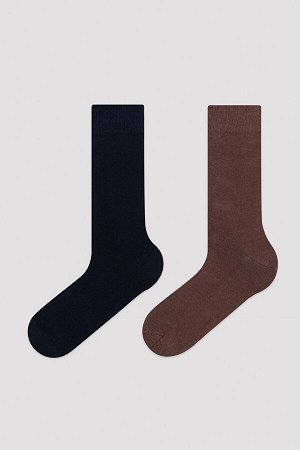 Темно-синие мужские бамбуковые носки из 2 предметов