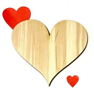 Деревянное сердце фанера 3 мм 8,5 см