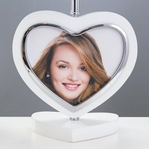 Настольная лампа «Портрет» с фоторамкой E27 40 Вт белый 23x23x42 см RISALUX