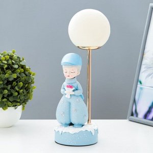 RISALUX Настольная лампа &quot;Девушка&quot; LED USB голубой 14х10,5х31,5 см